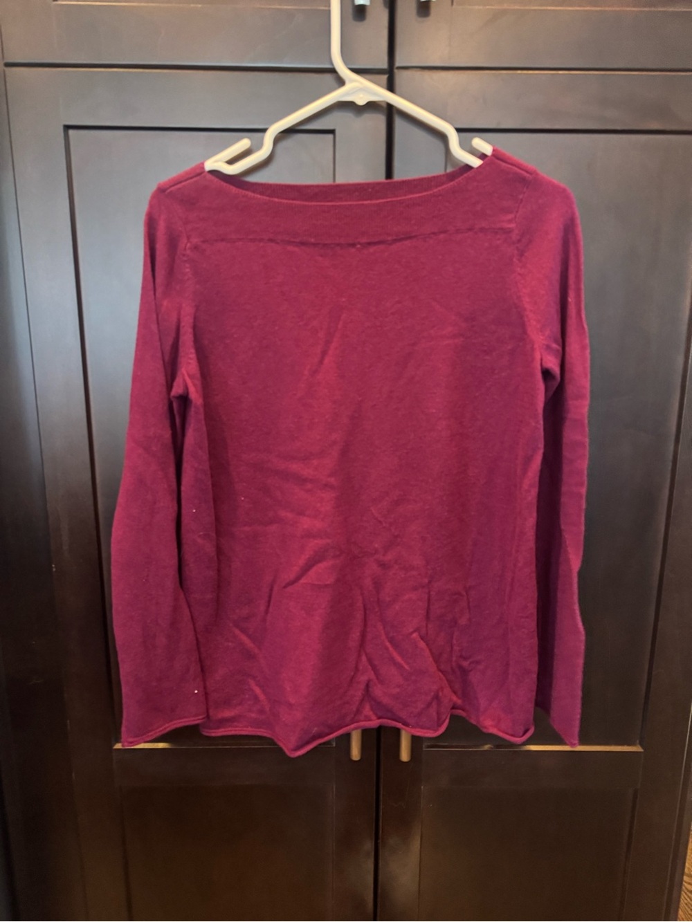 GAP Women's Long-Sleeve Boatneck Sweater Wine